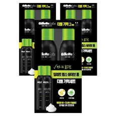 질레트랩스 퀵 린스 쉐이브 폼 듀오팩, 3개, 480ml