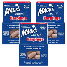 MACK'S 泡棉耳塞, 10副, 3罐