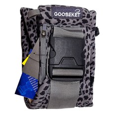 GOOSEKET 365斜肩單肩腰凳嬰兒背帶, 55~88cm, 灰色豹紋