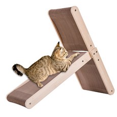 야오미 고양이 우드 T 대형 수직 다묘 스크래쳐 하우스형, 1개