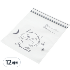 니토리 더블 지퍼백 나의 고양이 M 40매, 12세트