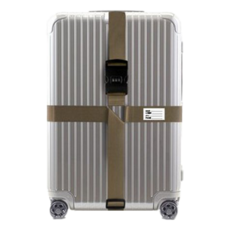 行李箱十字綁帶 滌綸材質 20-32吋通用, 200~405 x 5cm, 卡其色