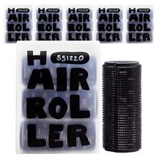 Cijyo Easy Setting Volume Wave髮捲 中型 3入, 6個, 黑色