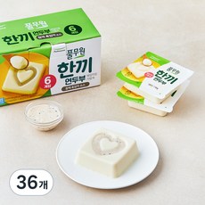 풀무원 한끼 연두부 + 참깨 흑임자 소스, 110g, 36개
