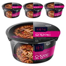 더미식 오징어 컵라면 127g, 4개