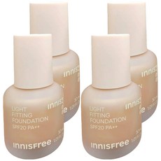 INNISFREE 輕薄透服貼粉底液 SPF20 PA++ 30ml, 21C, 4瓶