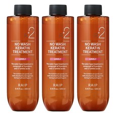 라입 R2 노워시 케라틴 트리트먼트 러블리, 250ml, 3개