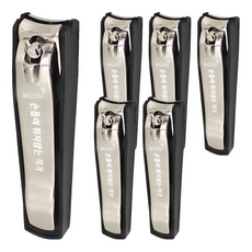 BELOTTY 防飛濺大型指甲剪, 亮光銀, 6套