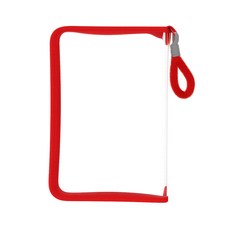 Greenuer 馬卡龍透明文件檔案夾 A5, 1個, 紅色