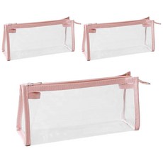 CT Company 透明防水筆袋, 粉紅色, 3個