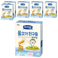아이얌 비타민마을 물고기 친구들 유아 영양간식, 60g, 6개