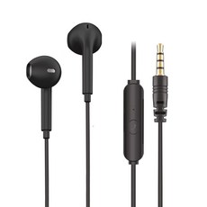 맥스틸 3.5mm 오픈형 유선 이어폰 스테레오 이어팟 삼성 갤럭시 컴퓨터 노트북 호환, 블랙, GM-EC30