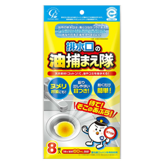 Cotton labo 廚房用 排水孔吸油棉片, 8片, 1包