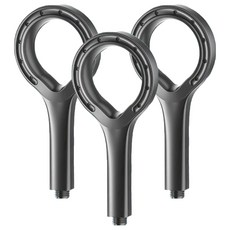 環形增壓蓮蓬頭 ABS材質, 黑色, 3個