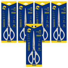 Peace Korea 辦公室剪刀 M-512, 隨機出貨, 5個