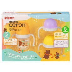pigeon 貝親 MagMag 莫哭杯, 小熊款 橘色 + 黃色 + 紫色, 200ml, 1盒