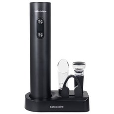 bella cuisine 電動紅酒開瓶器5件組, 1套, 黑色