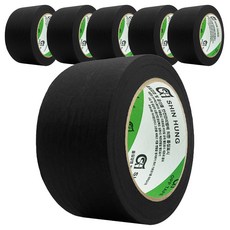 Shin Hung 遮蔽膠帶 黑色 48mm x 40m, 6個