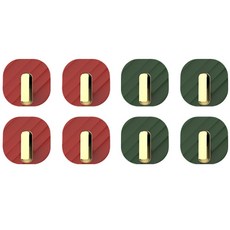 골드 다용도 후크 2종 x 4p 세트, 레드, 그린, 1세트