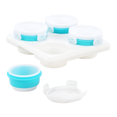 2angels 矽膠副食品儲存杯 萬用 可攜帶, 夏葉, 60ml, 1個