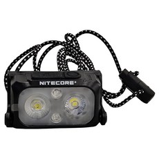 NITECORE 奈特科爾 三光源 極輕量化頭燈 彈力帶 NU25升級 NS_NU25 UL 400流明 USB-C充電, 黑色, 1組