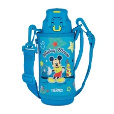 THERMOS 膳魔師 米奇不鏽鋼保冷瓶, 500ml, 1個, 藍色米奇BLL