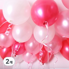 P&B UNITY 珠光圓形氣球 30cm 100入, 03 桃紅色, 2個