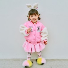 Pink Dragon 女童毛絨氣球裙