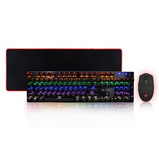 G-CLICKER 機械鍵盤鼠標套組帶墊棕色, GMK-510X Special, 混色, 一般型