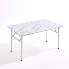아이캔컴퍼니 국내생산 모모 접이식 E0 LPM상판 책상 식탁 테이블 1400 방문설치, 마블, 6인용