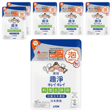 LION 獅王 趣淨 料理手抗菌去味慕斯補充包 柑橘, 180ml, 6件