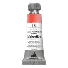 MaIMeRI 美利 管狀水彩 S3 251 永固淺紅 PERMANENT RED LIGHT, 12ml, 1色