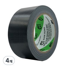 Shin Hung 棉質膠帶 48mm x 25M 黑色, 4個