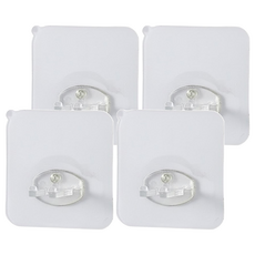 minono 米諾諾 不留痕牙刷架 6 x 6 x 2.1cm 200g, 透明色, 4個