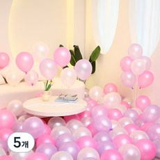 피앤비유니티 펄 라운드 풍선 30cm 100p, 06 러블리톤, 5개