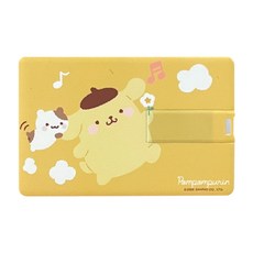 Sanrio 三麗鷗 布丁狗 卡片式USB2.0 插畫風格隨身碟 Haushin01, 128GB, 1個