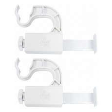 Kamdanam 免鑽孔寬版窗簾桿掛勾 小號 16.5 x 9.7cm, 2個, 白色