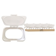 小麥購物 濕紙巾蓋 11 x 6.5cm 9g, 白色, 20個