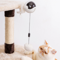 貓咪溜溜球可動玩具, 白色