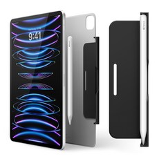 elago Apple Pencil Folio保護殼專用金屬筆套, 黑色, 1個