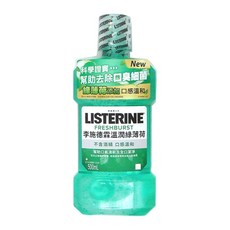 LISTERINE 李施德霖 溫潤綠薄荷漱口水, 抗菌防護 口腔清潔 無酒精配方 500ml, 溫潤綠薄荷, 1瓶