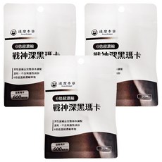 達摩本草 戰神深黑瑪卡, 0.6g, 30顆, 3包