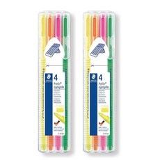 STAEDTLER 4色螢光筆組, 混色, 2套
