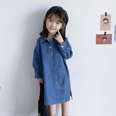 CONTIKIDS 女童雙層牛仔連身裙