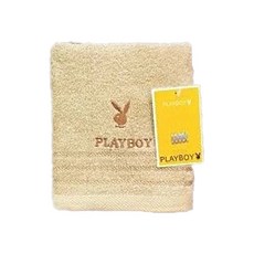 PLAYBOY恬靜優雅方巾-33*33CM 65G 柔軟吸水 居家外出必備, 米色, 1入