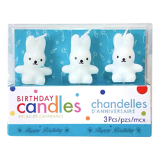 小白兔蠟燭 Set 3入, 1組