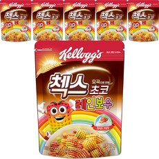 켈로그 첵스초코 레인보우 시리얼, 380g, 6개