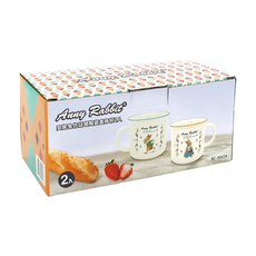 Anny Rabbit 安妮兔 仿琺瑯陶瓷直身杯 2入, 400ml, 白色, 1盒