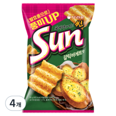 오리온 썬 태양의 맛 갈릭바게트맛, 80g, 4개