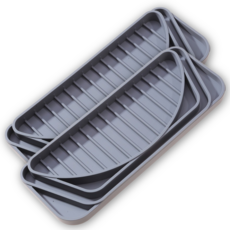 Gajugashop 矽膠飲水機接水盤, 2個, 灰色